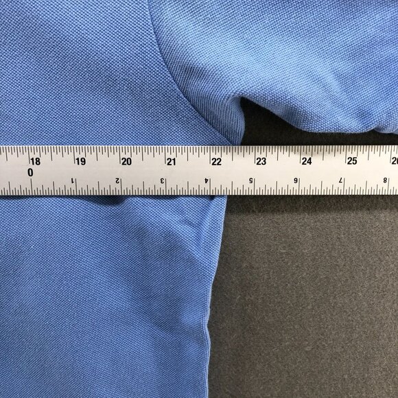 VTG Polo Ralph Lauren Polo Shirt Mens L Light Blue Short Sleeve Pony Logo Cotton - Picture 9 of 10